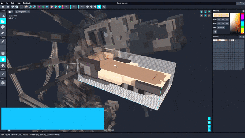 Comment The Sandbox Vous Permet de Devenir Créateur et Propriétaire dans le Métavers - image Animation montrant la création d'un dinosaure en Vox Edit sur The Sandbox