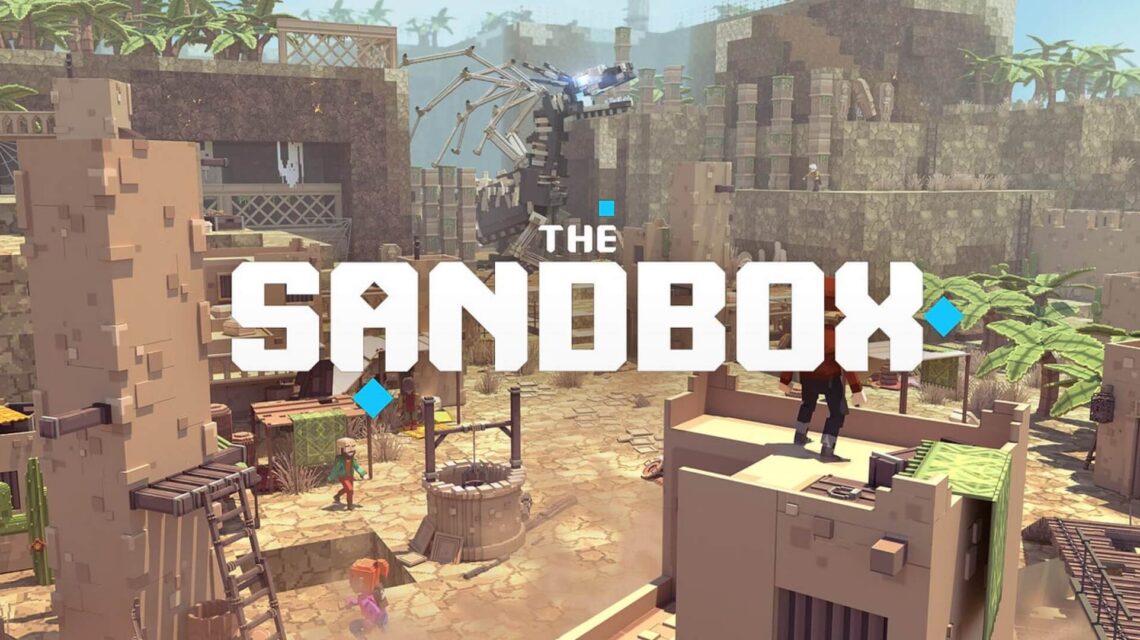 image de présentation de The Sandbox montrant les différentes possibilités graphiques du jeu en fond