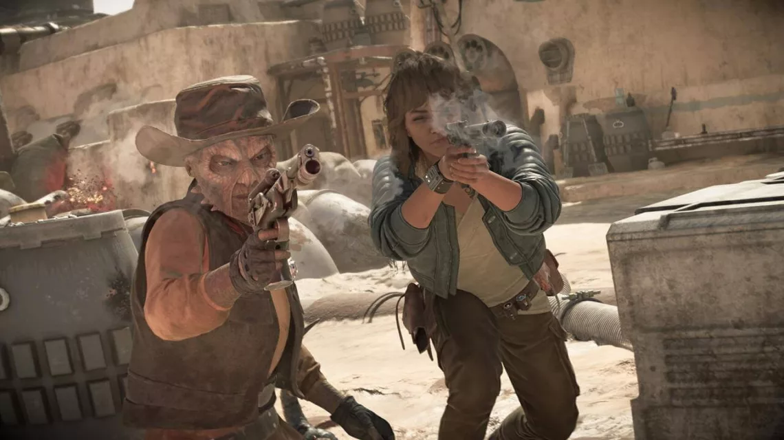 Comment faire la roulade dans Star Wars Outlaws - image Screenshot d'un combat dans Star Wars Outlaws - Comment faire la roulade ?