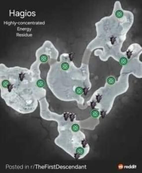Comment débloquer les Caches Cryptées dans The First Descendant - image Carte de Hagios sur The First Descendant