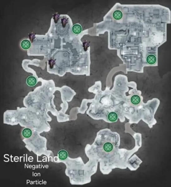Comment débloquer les Caches Cryptées dans The First Descendant - image Carte de Sterile Land sur The First Descendant