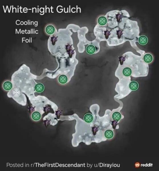 Comment débloquer les Caches Cryptées dans The First Descendant - image Carte de White-night Gulch sur The First Descendant