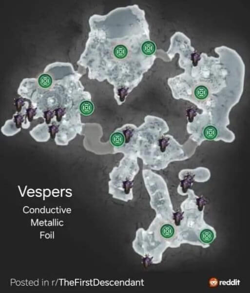 Comment débloquer les Caches Cryptées dans The First Descendant - image Carte de Vespers sur The First Descendant