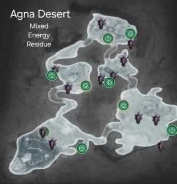 Comment débloquer les Caches Cryptées dans The First Descendant - image Carte de Agna Desert sur The First Descendant