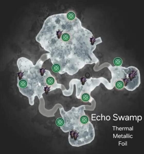 Comment débloquer les Caches Cryptées dans The First Descendant - image Carte de Echo Swamp sur The First Descendant