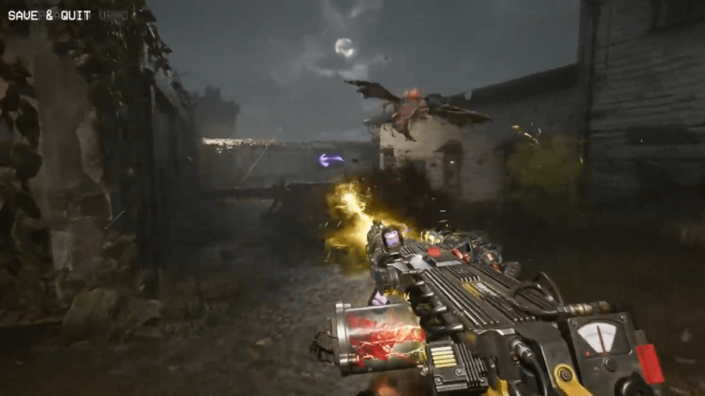 Profitez des Bonus de Précommande Black Ops 6 et Découvrez les Secrets du Mode Zombies - image Screenshot du mode zombies qui recevra des bonus de précommande Black Ops 6. on voit une des armes à énergie du jeu face à des monstres volants.