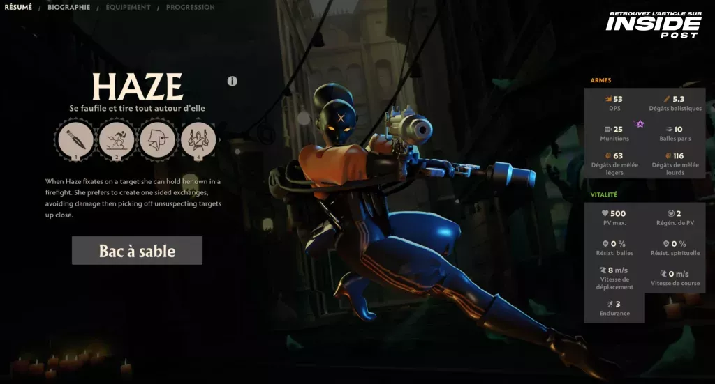 Deadlock : Tout ce que vous devez savoir sur les héros et leurs capacités dans l'alpha du FPS MOBA de Valve - image Héros Haze de Deadlock - Guide