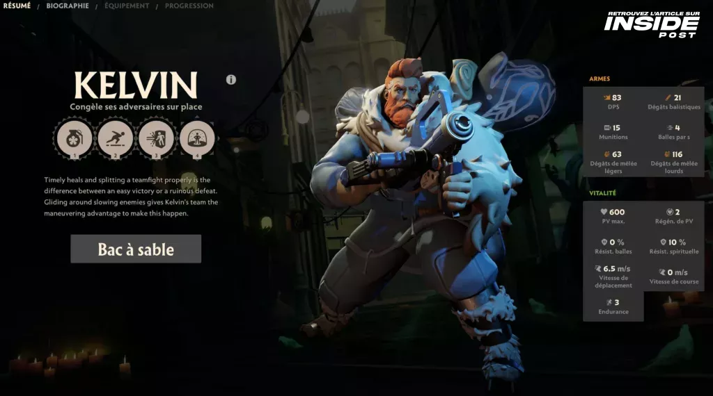 Deadlock : Tout ce que vous devez savoir sur les héros et leurs capacités dans l'alpha du FPS MOBA de Valve - image Héros Kelvin de Deadlock - Guide