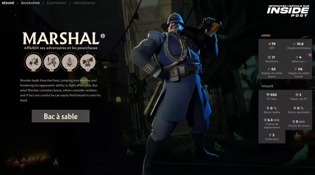 Deadlock : Tout ce que vous devez savoir sur les héros et leurs capacités dans l'alpha du FPS MOBA de Valve - image Héros Marshal Warden de Deadlock - Guide