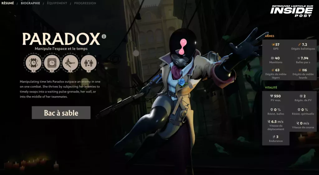 Deadlock : Tout ce que vous devez savoir sur les héros et leurs capacités dans l'alpha du FPS MOBA de Valve - image Héros Paradox de Deadlock - Guide