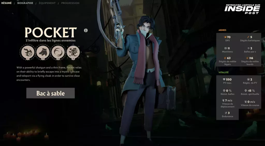 Deadlock : Tout ce que vous devez savoir sur les héros et leurs capacités dans l'alpha du FPS MOBA de Valve - image Héros Pocket de Deadlock - Guide