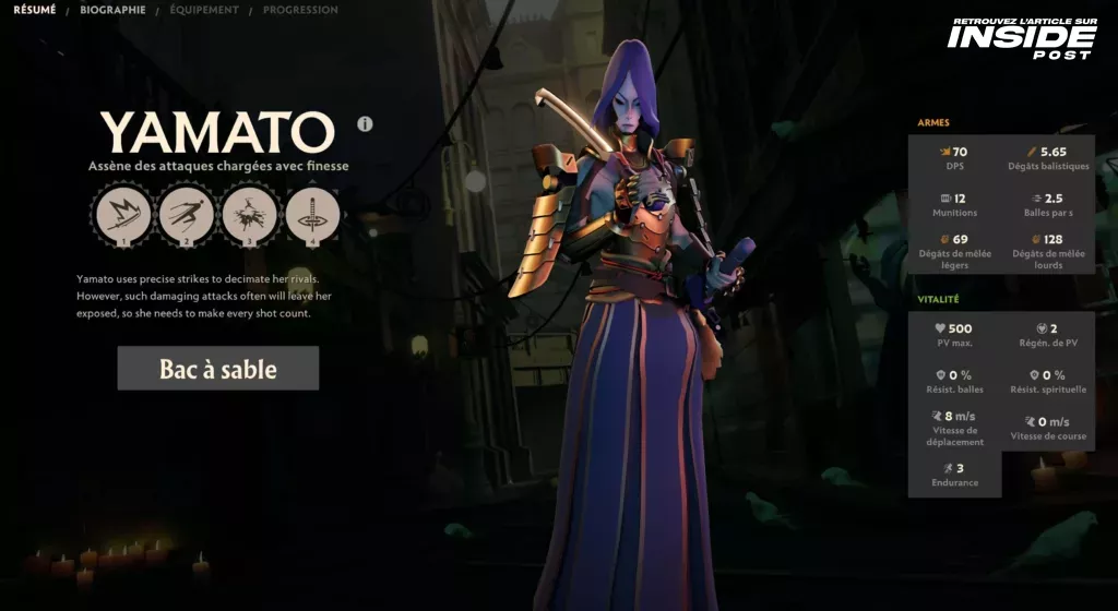 Deadlock : Tout ce que vous devez savoir sur les héros et leurs capacités dans l'alpha du FPS MOBA de Valve - image Héros Yamato de Deadlock - Guide