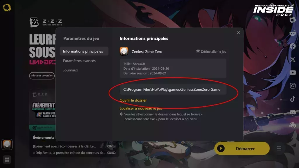 Comment résoudre le plantage Unity de Zenless Zone Zero sur GPU Intel - image Launcher de Zenless Zone Zero
