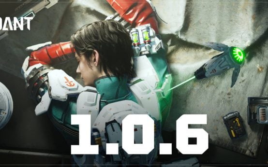 Image d'annonce du patch 1.06 de The First Descendant montrant un Descendant dont on répare l'armure