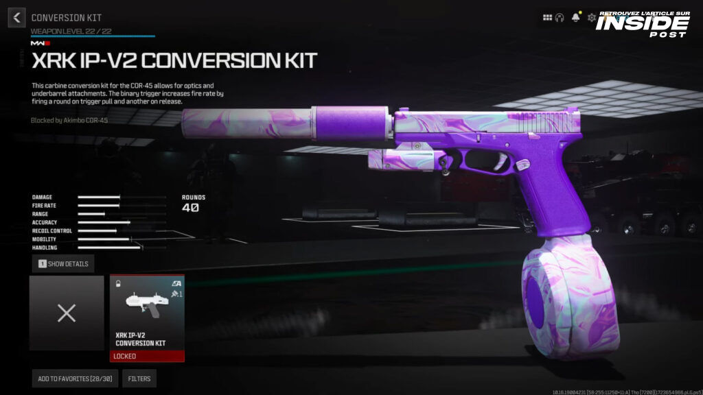 Comment équiper le COR-45 dans Warzone Saison 5 : à deux doigts de la triche ! - image Kit de conversion COR 45 dans Warzone