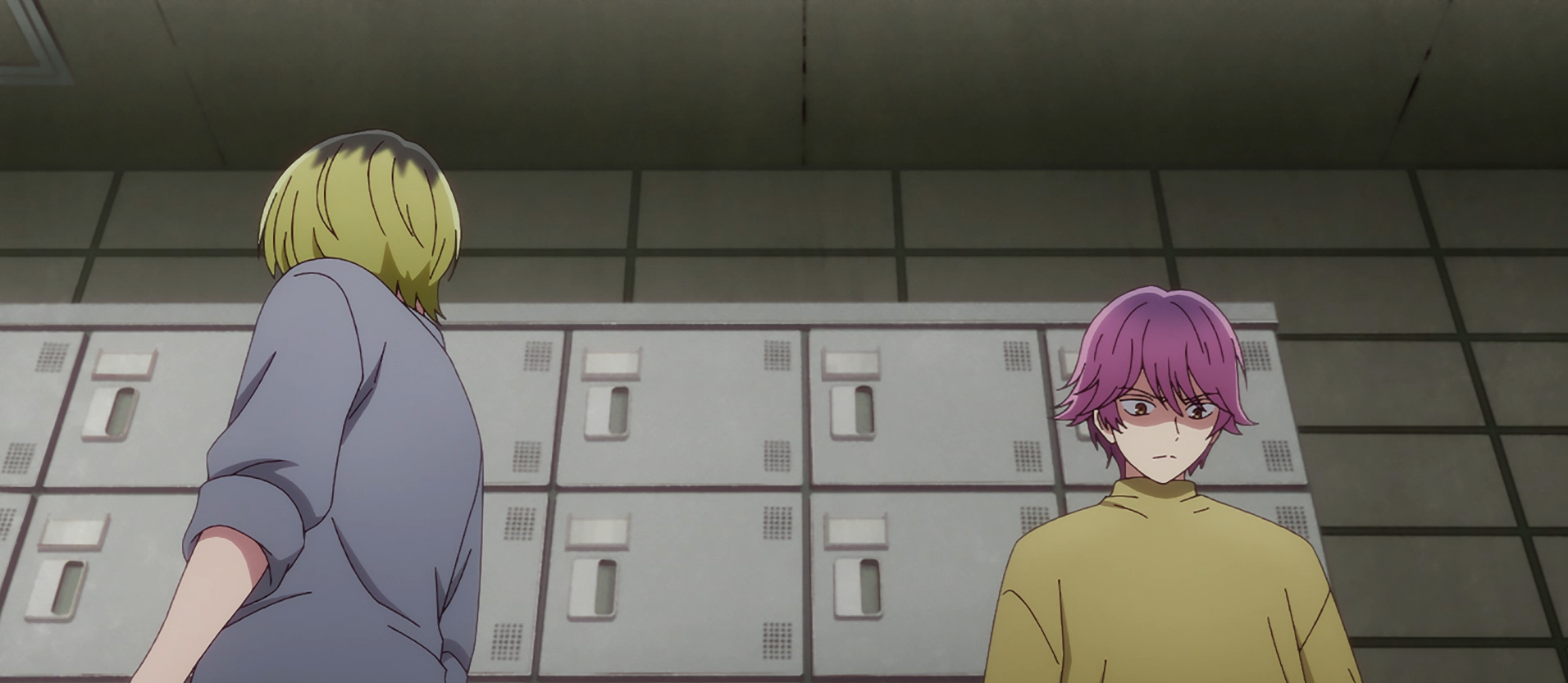 10 raisons de regarder Oshi No Ko - image Personnage blond et cheveux violet Oshi no Ko dispute