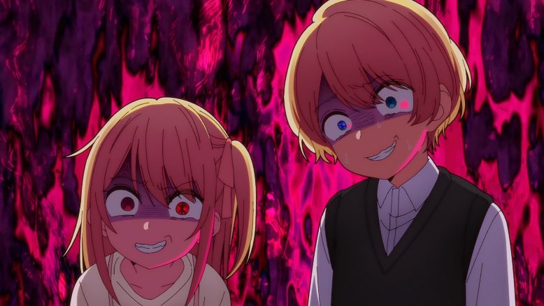 10 raisons de regarder Oshi No Ko - image Ruby et Aquamarine Hoshino de Oshi No Ko rencontrent Kana Arima sur le lieu de tournage