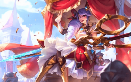 Patch 14.17 de League of Legends : Les changements secrets pour les Worlds et les nouveaux skins exclusifs dévoilés - image Splashart du skin Battle Queen Fiora qui sortira dans le patch 14.17 de League of Legends