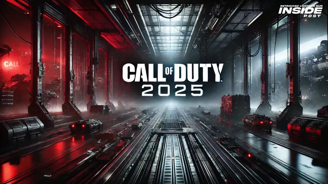 Image montrant un univers futuriste avec le titre Call of Duty 2025 au milieu en référence aux rumeurs de Black Ops 7 et Call of Duty Modern Warfare 4