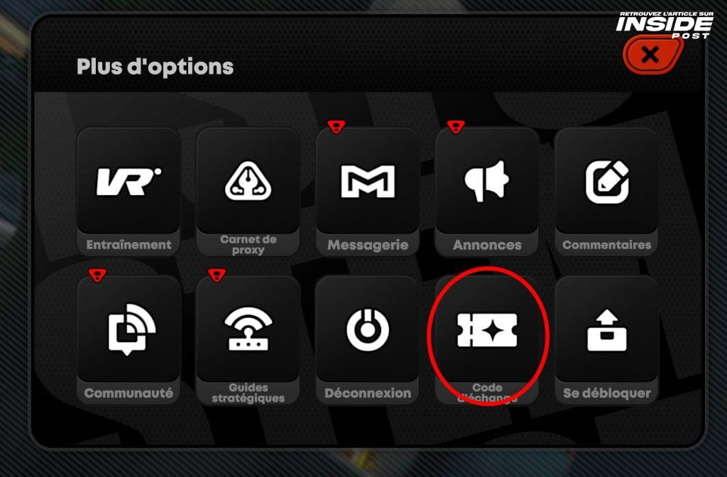 Tous les codes gratuits Zenless Zone Zero disponibles et comment les activer - image Image illustrant le bouton à sélectionner dans les options pour activer les codes Zenless Zone Zero