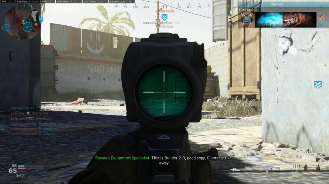 Screenshot du positionnement pour faire des éliminations montées sur Modern Warfare 3