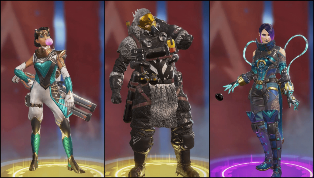 Comment 3 Contrôleurs peuvent vous faire gagner des parties dans la meta de Apex Legends Saison 22 - image Image de l'équipe constituée de Caustic, Catalst et Rempart qui pourrait être la plus puissante dans la meta de Apex Legends Saison 22
