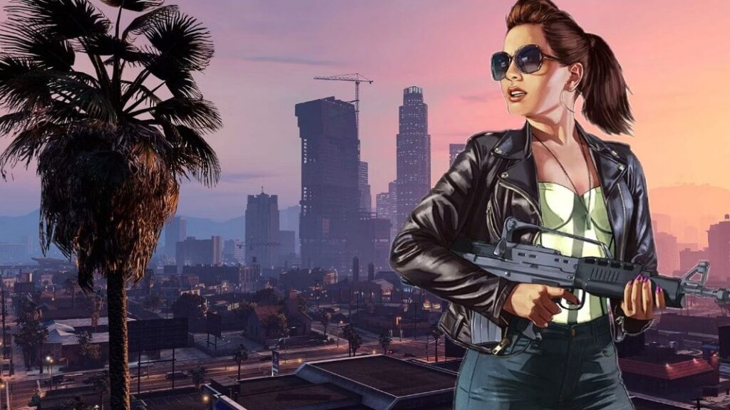 Le Discord GTA 6 France que vous devez rejoindre pour vous tenir informé - image Image d'illustration, splashart de GTA 6 montrant un personnage féminin