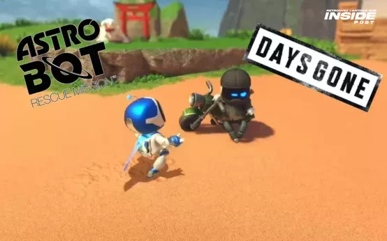 Le créateur de Days Gone critique l’apparition de Deacon dans Astro Bot - image Screenshot de Astro Bot avec les deux logos de Days Gone et Astro Bot