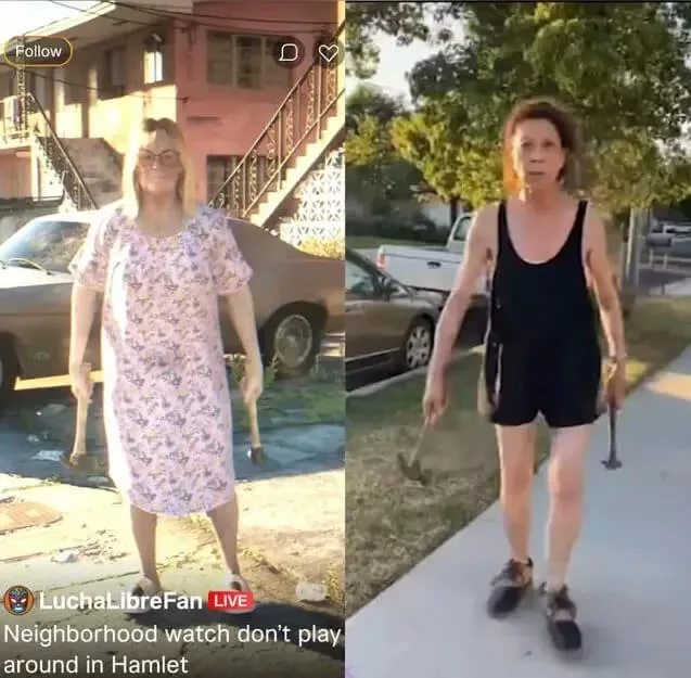Toutes les références à la réalité trouvées dans le trailer de GTA 6 - image Référence du trailer de GTA 6 montrant une femme avec deux marteaux qui agresse un homme