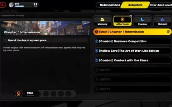 Comment passer le temps dans Zenless Zone Zero : Guide complet - image Zenless Zone Zero Menu des missions